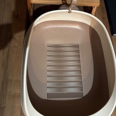 ユニ・チャーム デオトイレ ハーフカバー本体セット ナチュラルアイボリー　猫　トイレ　デオトイレの画像