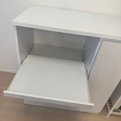 LOWYA 食器棚 電子レンジ台 キッチン収納 スライドテーブルの画像