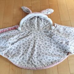 組曲　うさぎ耳ベビーポンチョ　90サイズの画像