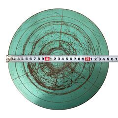 25C578_ジ2 手回しろくろ 25cm 轆轤 陶芸 手動 回転台 現状品 中古の画像