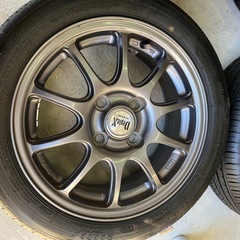 イボ付きタイヤ　マナレイアルミホイール 165/55/14 の画像