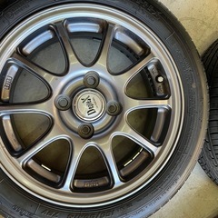 イボ付きタイヤ　マナレイアルミホイール 165/55/14 の画像