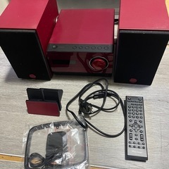 パイオニア X-CM32BT-R Bluetooth機能搭載 レッド リモコン付の画像