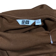 【新品】UNIQLO U タートルネック トレーナー ブラウン 茶 Ｓの画像