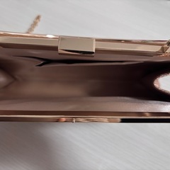 ピンクゴールド 2wayバッグ プリーツデザインの画像