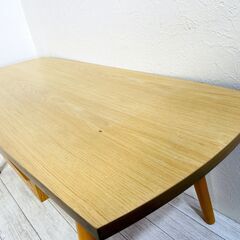 引出し付きテーブル MT-6351 幅95cm ナチュラル UV塗装 タモ突板 樺材 中古 実用家具 リビング・寝室・玄関 E0EZ0107の画像