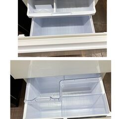 ジ515/ SHARP シャープ 2020年製 3ドア 350L 冷凍冷蔵庫 SJ-GW35F-W ピュアホワイトの画像