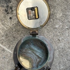 船舶時計 クオーツ　真鍮製　動作品の画像