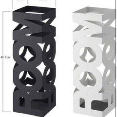 【美品】金属傘立て金属傘立てデザイン性ホワイトの画像