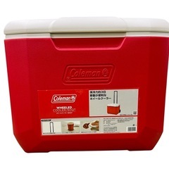 コールマン（Coleman） ホイールクーラー60QT レッドホワイト 56L 2000027864 クーラーボックス キャンプ BBQ バーベキュー アウトドアの画像