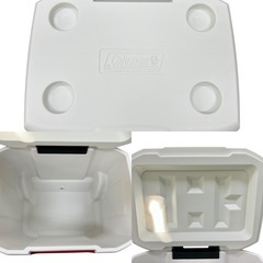 コールマン（Coleman） ホイールクーラー60QT レッドホワイト 56L 2000027864 クーラーボックス キャンプ BBQ バーベキュー アウトドアの画像
