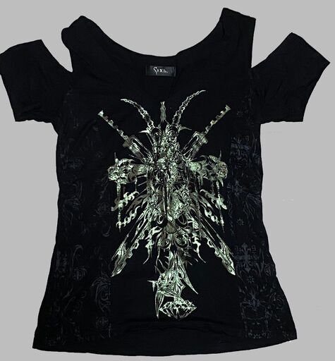 【美品】Sixh. h.NAOTO 肩出しTシャツ V系 【中古】 中古・古着通販】h.NAOTO (エイチナオト) ノースリーブブラウス 