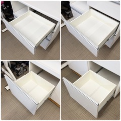 【超美品‼️】定価20万♪ 高級 松田家具 100cm幅キッチンボード 食器棚 収納家具 艶あり木目調ホワイト♪の画像