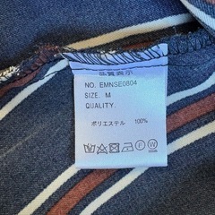 ストライプ柄　ラップ風ブラウスの画像