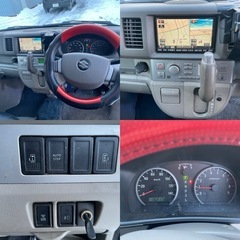 スズキ　エブリィワゴン　平成19年15.2万キロ　2WD FR PZターボスペシャル　HIDヘッド　両側電動スライド　オートステップ　ナビ　テレビ　車検令和8年12月　スタッドレスタイヤの画像