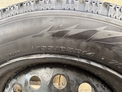 【取引確定済】 スタッドレスタイヤ 155/65R14 ブリヂストン ブリザックVRX2 