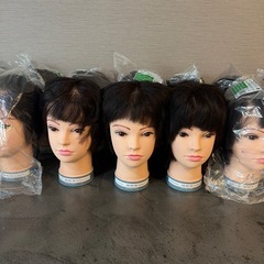 カットウィッグ　12体　カット済　マネキン　の画像