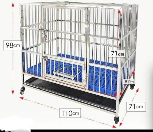 犬小屋 大型犬 犬小屋 ケージ 中型犬 ステンレス製 ケージ ゲージ