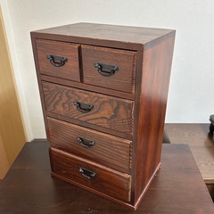 木製 アンティーク 卓上 小引き出しの画像