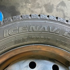 155/70R13スタッドレスタイヤ鉄ホイール付　　の画像