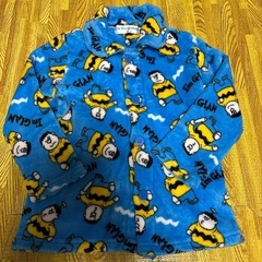 120cm ジャイアン ルームウェア パジャマ  もこもこ ブルー　ドラえもんの画像