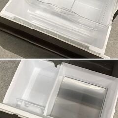 パナソニック 3ドア冷凍冷蔵庫 335L 自動製氷 左開き ガラストップ NR-C342GCL-T ダークブラウン 2021年製 中古家電 店頭引取歓迎 R10273の画像