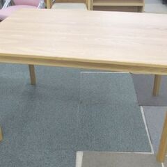 幅120㎝ 2人掛けダイニングセット 椅子2脚 奥行80×高さ70㎝ タモ無垢材 ダイニングテーブル 札幌 北20条店の画像