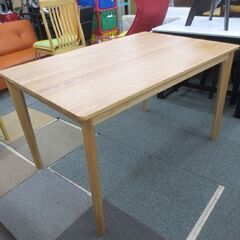 幅120㎝ 2人掛けダイニングセット 椅子2脚 奥行80×高さ70㎝ タモ無垢材 ダイニングテーブル 札幌 北20条店の画像