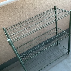 IKEA イケア シェルフユニット グレーグリーン92x36x94cm　中古の画像