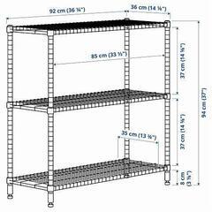 IKEA イケア シェルフユニット グレーグリーン92x36x94cm　中古の画像