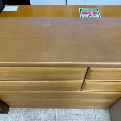 ★リユースのサカイ高崎店★TJ13535  整理ダンス ライトブラウン H93.5×D44.5×W110.5 クリーニング済みの画像