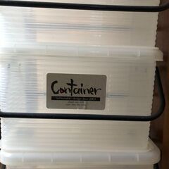 収納クリアケース１８個（雑貨、レコード…）サンコープラスチック　コンテナ　クリアの画像