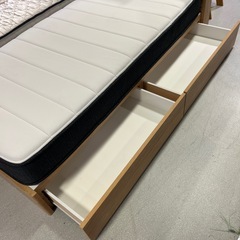 シングルベッド　ナチュラルの画像