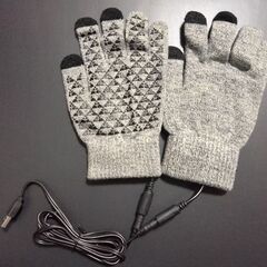 新品未使用(開封、確認のみ）[ARZER] メンズ 手袋 冬 ニット【防寒保温・40℃恒温・暖かさが身に染みる・滑り止め・二重構造・弾性手首】 ヒーターグローブ タッチパネル対応 ヒーター手袋 高い伸縮性 防寒グローブ 登山/バイク/自転車/通勤/通学/作業 フリーサイズの画像