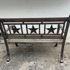 ★☆★アイアン×木製エクステリアガーデンチェア🌿屋外 ガーデンベンチ 二人掛け ガーデンチェアーパークベンチ 背もたれ付き アイアン おしゃれ お庭 テラス 🍉プロフ必読 の画像