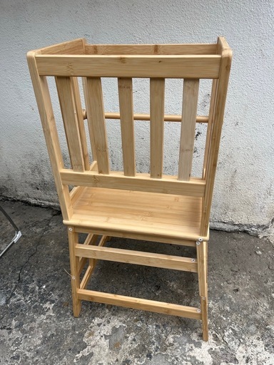 美品‼️天然竹無垢材COSYLANDキッチンスツール　キッズ学習スツール?プロフ必読