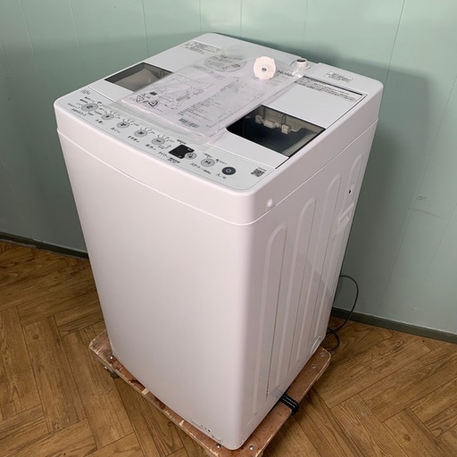 取扱説明書付き】Haier 縦型洗濯機 4.5kg 本体 JW-HS45C 2023年製の 