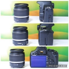 おまけ付き✨初心者おすすめ✨Canon EOS kiss X3 レンズキット レンズセット　手ぶれ補正の画像