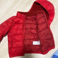 ユニクロ 冬服セット ダウン ジャンパー パジャマ スリーパー  100センチの画像