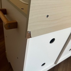 木製　おままごとキッチン　野菜や果物　鍋付き　の画像