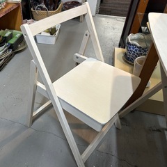 ニトリ/天然木折りたたみデスク&チェアーの画像