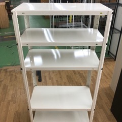 【ドリーム川西店御来店限定】☆ジモティー見たよ♪割引☆  4段スチールラック WHT クリーニング済み 【99560000039286】の画像