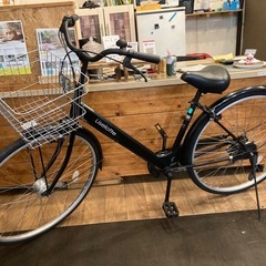 【前後タイヤ・チューブ新品！】 LEDオートライト　6段変速　27インチ自転車　ブラックの画像