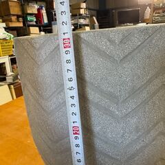 植木鉢 陶器鉢 MONO STONE バルゴ シェブロン Sサイズ ライトグレー 大型鉢 観葉植物用**の画像