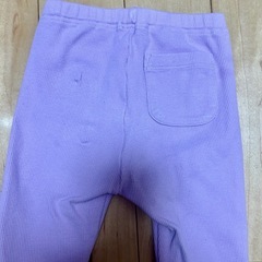 発送OK★オマケ付★ユニクロ リブレギンス 90サイズ ユニセックス パープル 10分丈の画像