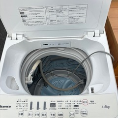 ハイセンス　4.5キロ洗濯機　　2016年製の画像