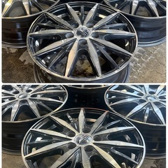 イエローハットオリジナルアルミホイール F-Direction WF10 エフ ディレクション 15×6J／IN SET+45／5H／P.C.D100 ブラック×クリアの画像