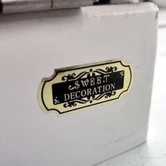 スイートデコレーション ペールカウンター 家具 ホワイト ダストカウンター キッチンカウンター ダストボックス スイデコ W73cm×H68cm×D35.5cm 苫小牧西店の画像