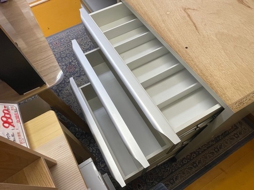 【リサイクルサービス八光】幅141cm　松田家具　3口コンセント付き食器棚