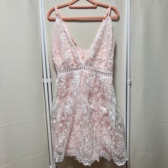 SHEIN プラスサイズ Vネック 刺繍 ドレスの画像